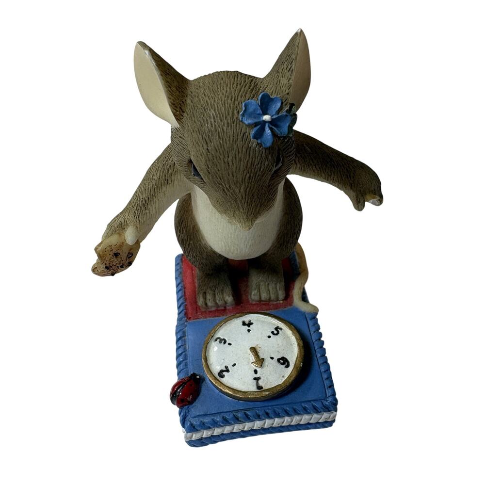 Charming Tails "Just Weight" Fitz and Floyd Weight-Watcher Mouse Figurine - vn